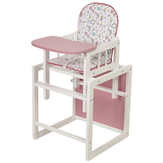 Стул детский трансформируемый Polini kids 255 Единорог Сладости белый/розовый
