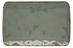 Тарелка прямоугольная серая Interiors 20*13 см EASY LIFE АЛ-57439