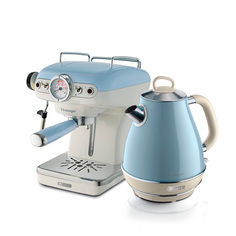 Комплект Ariete Vintage Кофеварка рожкового типа 1389/05 + чайник 2869/05 Blue