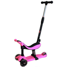 Самокат-трансформер детский Scooter Explore TRIO 3 в 1 розовый