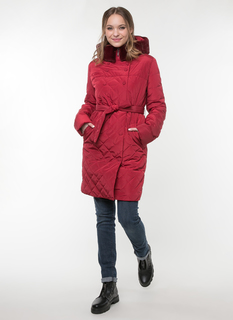 Пуховик женский DizzyWay 18403 Катрин красный 44 RU