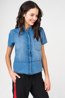 Рубашка женская Noisy may 27005584 синяя M