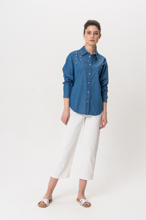 Рубашка женская Blend She 20202729 голубая S