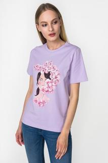 Футболка женская Fashion.Love.Story. 18PS2090 фиолетовая 40 RU
