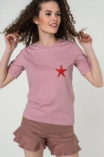 Футболка женская Fashion.Love.Story. 18SP2021 розовая 42 RU