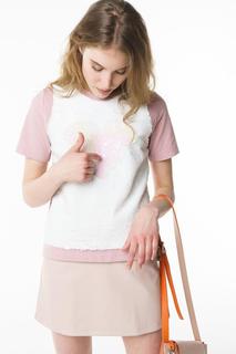 Футболка женская Fashion.Love.Story. 18PS2006 розовая 46 RU