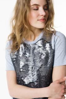 Футболка женская Fashion.Love.Story. 18PS2006 серая 42 RU