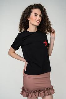 Футболка женская Fashion.Love.Story. 18SP2021 черная 42 RU