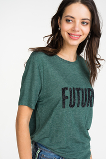 Футболка женская ICHI 20108369 зеленая XS