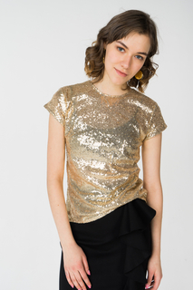 Топ женский T-Skirt 16AW-04-0275-FS золотистый 44 RU