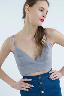Топ женский T-Skirt SS17-04-0351-FS серый 46 RU