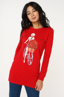 Свитшот женский Fashion.Love.Story. 17AW0004 красный 40 RU