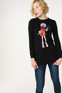 Свитшот женский Fashion.Love.Story. 17AW0004 черный 42 RU