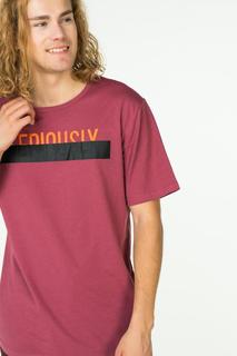 Футболка мужская ONLY & SONS 22010364 бордовая S
