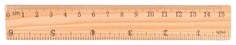 Линейка деревянная 15 см CENTRUM
