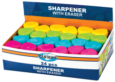 Точилка пластиковая с синтет. ластиком CENTRUM