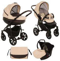 Коляска 3 в 1 Tutis Nanni 893398/Г цвет бежевый