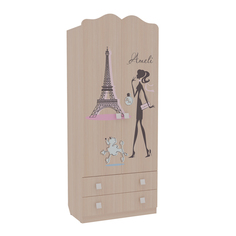 Шкаф детский Мебельсон Амели Шкаф комбинированный (с ящ. 2-створчатый) Дуб Млечный Mebelson