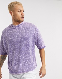Фиолетовая oversize футболка с принтом тай-дай ASOS DESIGN-Фиолетовый