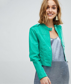 Байкерская куртка из искусственной кожи Vero Moda-Зеленый