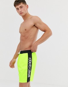 Удлиненные шорты для плавания с логотипом Cavali-Зеленый Roberto Cavalli