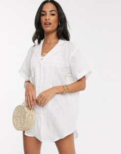 Белая пляжная oversize-рубашка Zulu & Zephyr-Белый