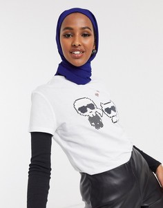 Белая футболка Karl Lagerfeld-Белый