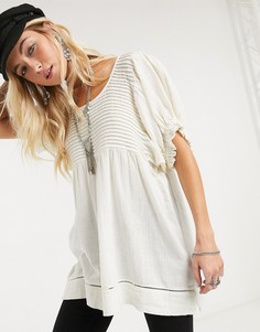 Однотонная туника Free People-Белый