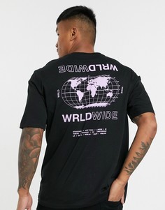 Черная футболка с принтом Jack & Jones-Черный