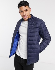 Темно-синий пуховик с воротником-стойкой Jack & Jones Essentials