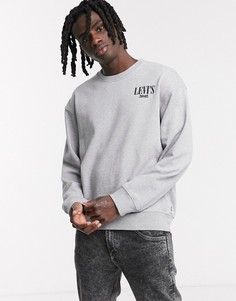 Серый меланжевый свитшот свободного кроя с логотипом Levis Youth Levis®