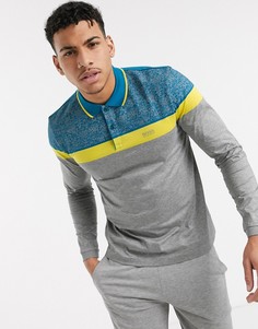 Футболка-поло с длинными рукавами BOSS Athleisure-Серый