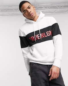 Худи в стиле колор блок с логотипом True Religion-Белый