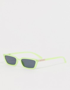 Светло-зеленые солнцезащитные очки "кошачий глаз" River Island-Зеленый