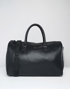 Черная сумка из искусственной кожи с золотистой отделкой ASOS DESIGN-Черный