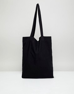 Черная сумка-тоут из органического хлопка ASOS DESIGN-Черный