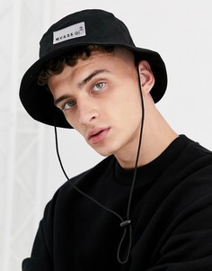 Черная панама с нашивкой логотипа ASOS DESIGN-Черный