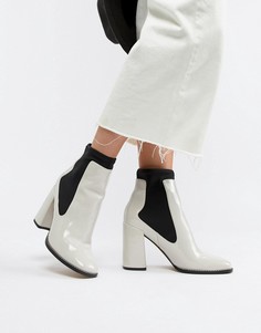 Лакированные ботильоны ASOS DESIGN East Side-Кремовый