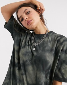 Свободная футболка с принтом тай-дай ASOS DESIGN-Зеленый