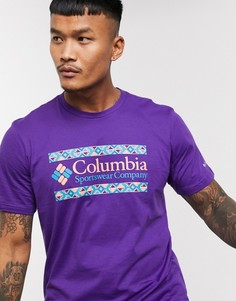 Фиолетовая футболка с принтом Columbia-Фиолетовый