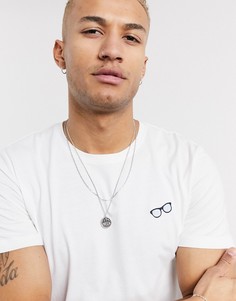 Белая футболка с узором Only & Sons-Белый