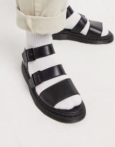 Черные сандалии из искусственной кожи Dr Martens Gryphon-Черный