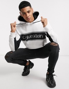 Худи белого цвета с логотипом Calvin Klein-Белый
