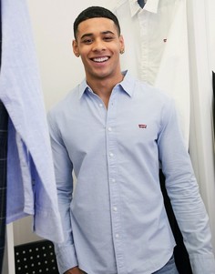 Голубая оксфордская рубашка узкого кроя с логотипом Levis-Синий Levis®