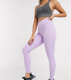 Блестящие леггинсы с завышенной талией ASOS 4505 Petite-Фиолетовый