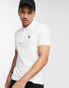 Белая эластичная футболка-поло узкого кроя Lyle & Scott-Белый