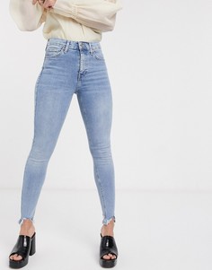 Джинсы с выбеленным эффектом Topshop-Синий