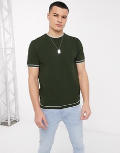 Зеленая футболка River Island-Зеленый
