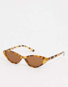 Коричневые солнцезащитные очки с черепаховым рисунком Monki-Коричневый
