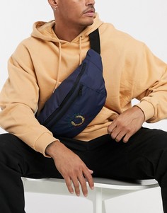 Темно-синяя сумка через плечо из ткани рипстоп с логотипом Fred Perry-Темно-синий